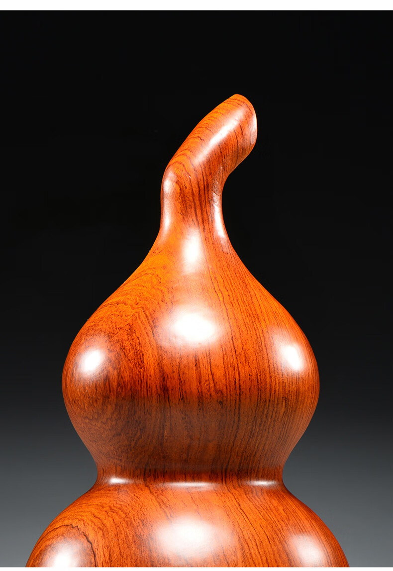 努拉派花梨木质雕刻葫芦摆件木葫芦家居客厅店铺装饰工艺品新居乔迁