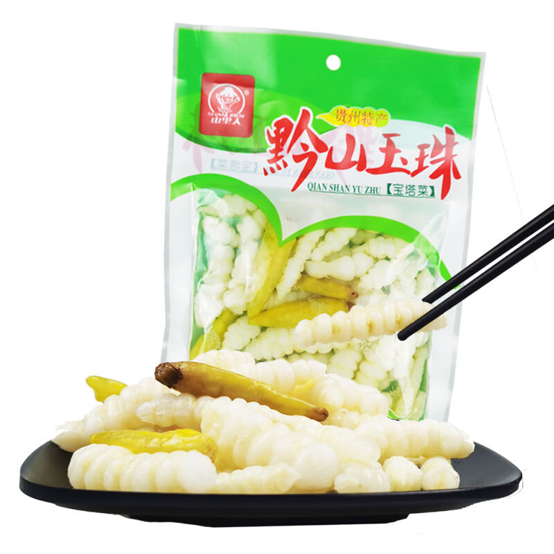 泡椒玉珠400g300g贵州特产黔山玉珠泡椒地牯牛宝塔菜泡菜螺丝菜泡菜母