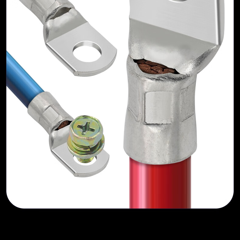 geiyuricsc窥口铜鼻子接线端子铜线耳短线鼻单压船用铜接头镀锡短线鼻