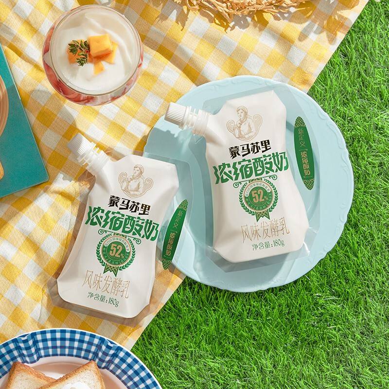 兰格格内蒙浓缩酸奶蒙氏冰酪酸奶180g12袋蒙马苏里乳酪浓缩低温风味酸