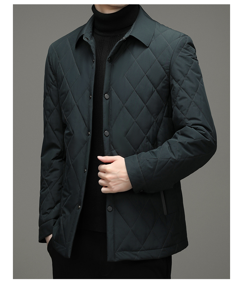 皮尔卡丹品牌爸爸冬装棉服外套加棉加厚中年男士翻领夹克衫中老年人