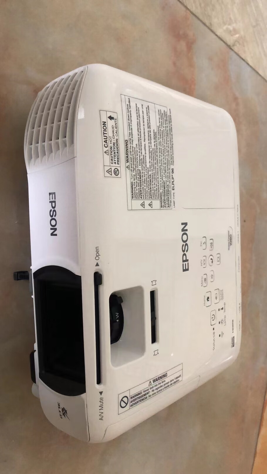 爱普生(epson)投影仪家用办公商用教学线wifi白天清ppt短焦投影