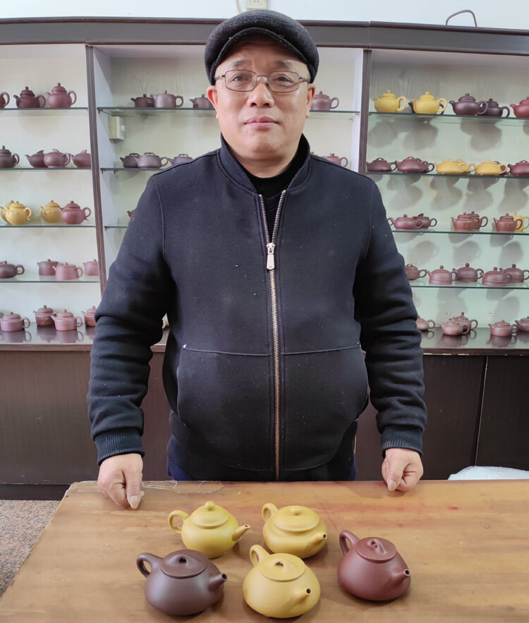 皖宣陶艺宜兴紫砂茶壶国工卢小伟手工制景舟石瓢壶泡茶壶原矿紫泥茶具