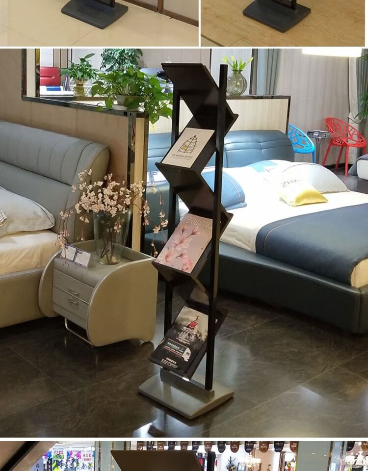 初及售楼部资料架展厅展示架报刊架房地产折页架立式杂志架展示架z7a