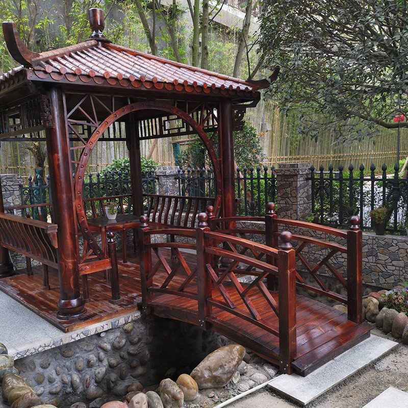 葡萄架子防腐木 防腐木葡萄架防腐木凉亭加厚新中式凉亭户外庭院实木