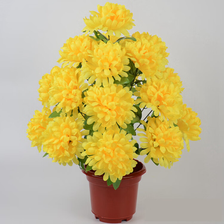 假花祭祀扫墓仿真18头菊花清明上坟祭奠墓地公墓陵园坟前摆放塑料假花