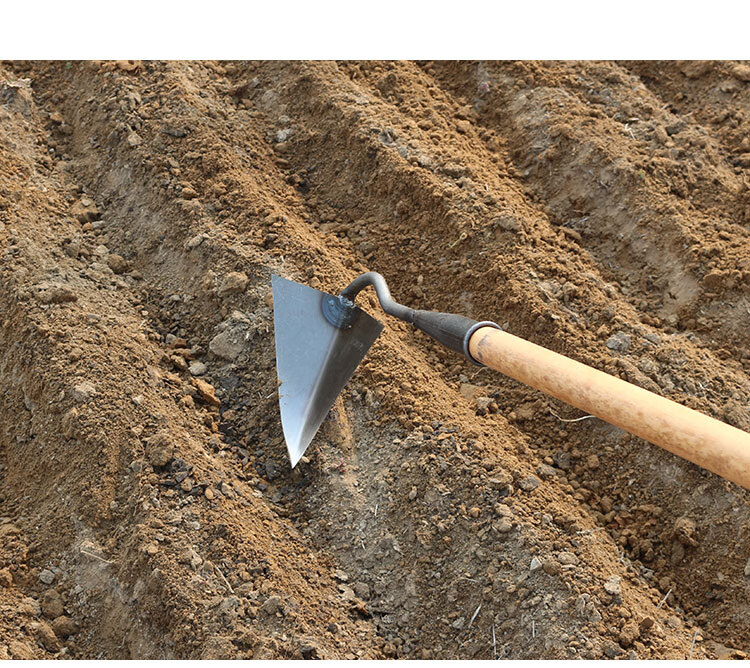 开沟神器农用三角锄头翻土松土起垄锄草种花生工具手拉犁人工犁地铁