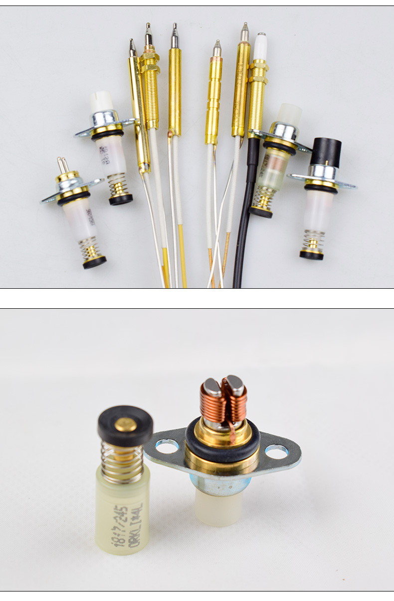 适用燃气灶配件单线型热电偶电磁阀双线感应铜针熄火保护点火针具通用