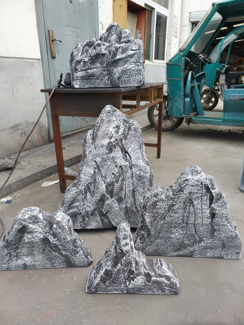 泡沫石头定制仿真假山造景摄影塑雕舞台演出石头道具高密度泡沫雪浪石