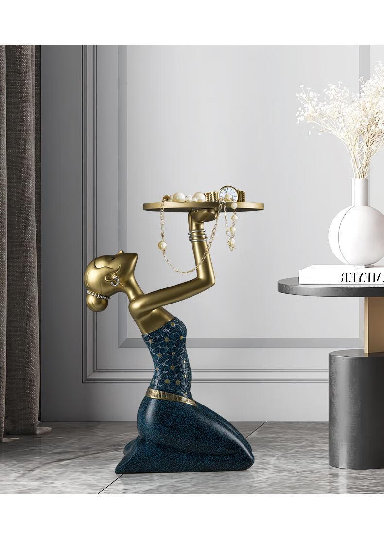 初晨现代轻奢风落地摆件客厅工艺品电视柜角落创意艺术家居装饰品傣族