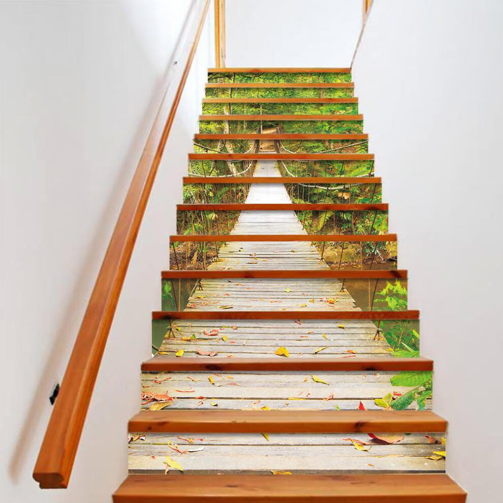 装饰贴创意家居楼梯贴走廊台阶装饰3d立体画楼梯贴纸可定制自粘水贴纸