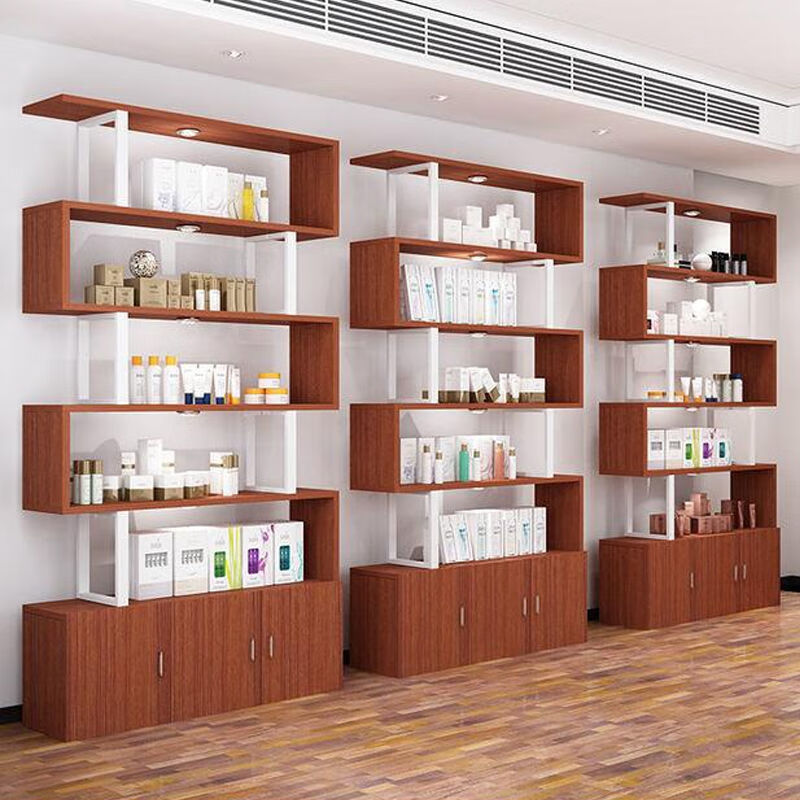 产品化妆品展示柜美容院理发店货架超市货架鞋柜陈列柜样品置物架六层