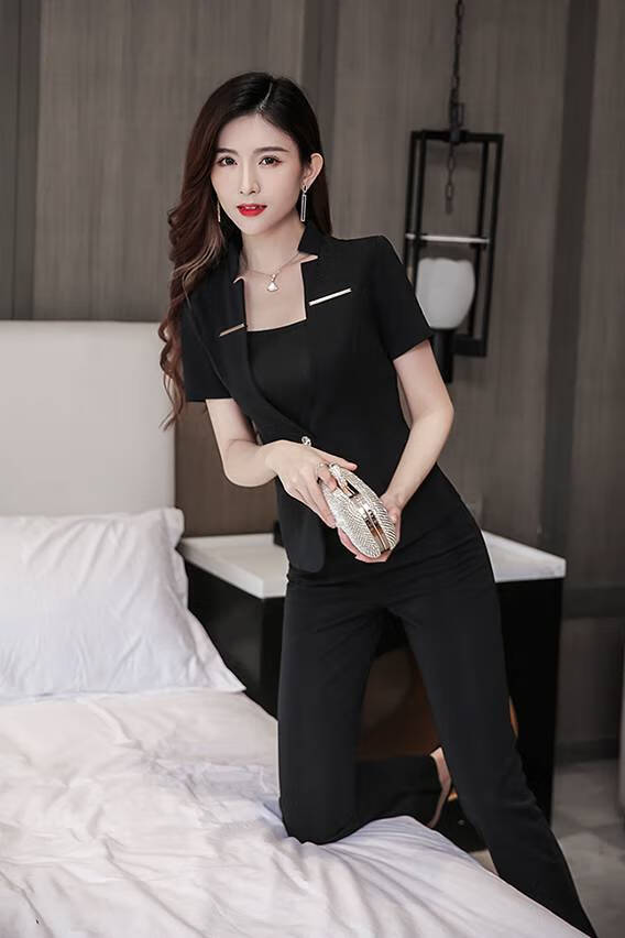 按摩师工作服前台足浴技师女沐足工衣春夏新款美容院足疗店养生足疗店