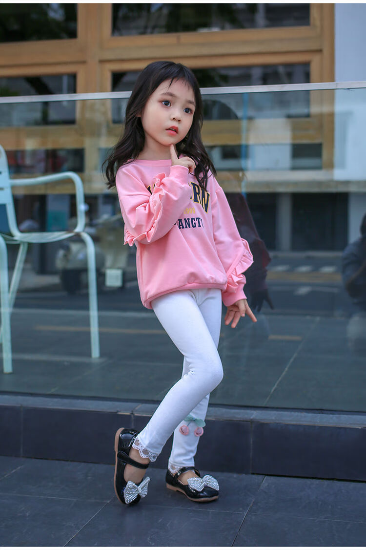 女童秋冬季打底裤儿童中大童款时髦可爱紧身裤适合3-12岁小女孩秋冬天