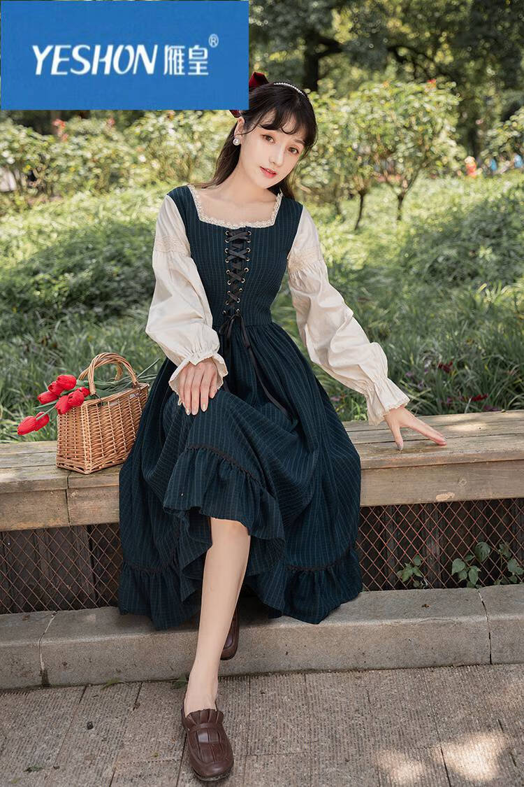 新品香港雁皇洛丽塔裙子成人复古法式高中大学生少女日常可穿新款