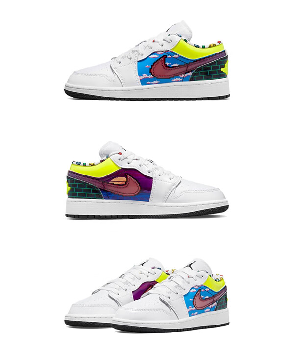 nike耐克 air 1low (gs)aj1白色像素 复古运动休闲板鞋 36.5码2f4.