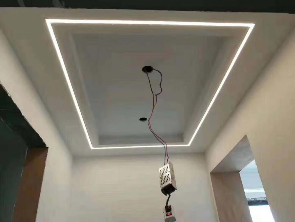 led线型灯线条灯嵌入式灯槽铝槽明装暗装线性灯灯带黑色线形灯条浅