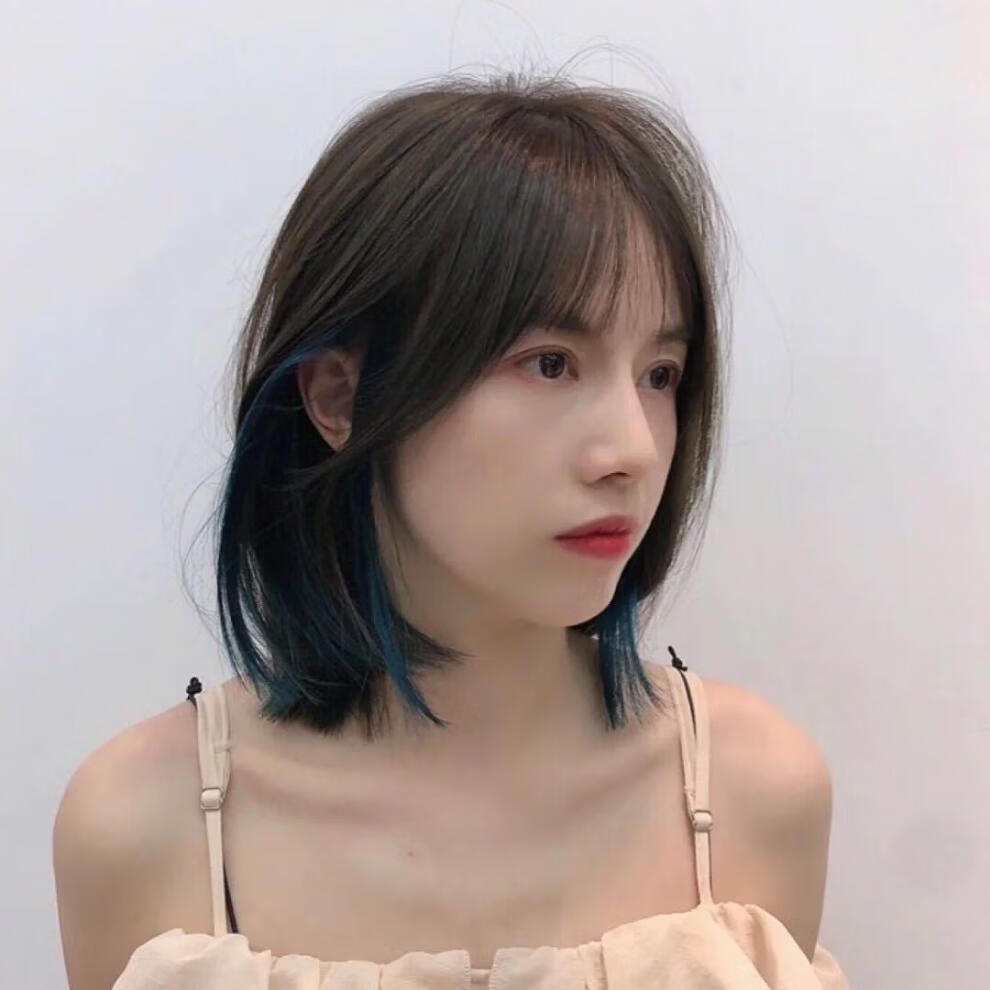 网红挂耳染简单方便流行染发剂湖泊蓝樱花粉柠檬黄学生显白在家染