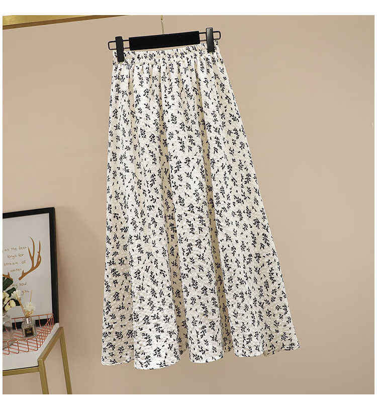 春夏新款半身裙纱裙森系半身裙春夏新款字裙子超仙显瘦碎花中长款学生