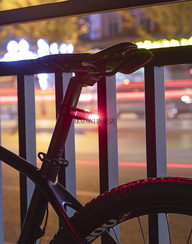 洛克兄弟洛克兄弟自行车尾灯夜骑行警示公路山地车平衡车滑板车灯充电