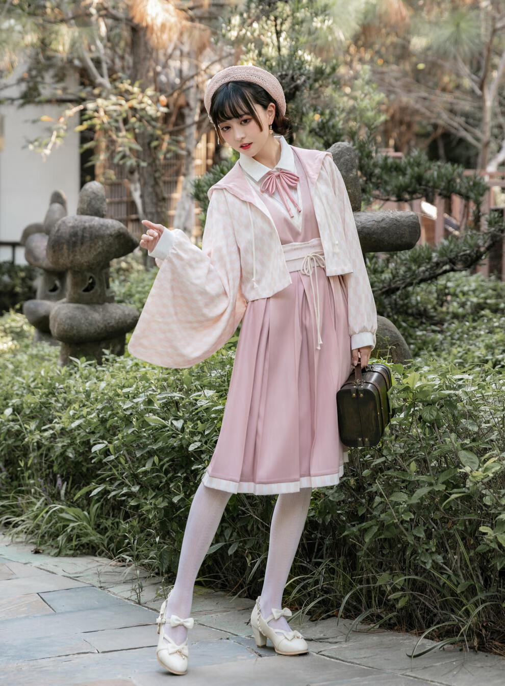 御茶家原创大正风套装jk制服男女情侣款秋冬日系和风