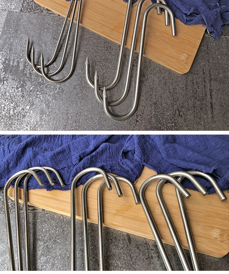 肉勾子猪肉挂钩不锈钢商用羊肉牛肉钩子家用屠宰卤肉挂肉专用肉钩加粗