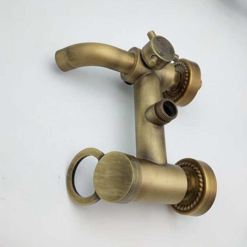 仿古铜花洒支架顶喷头软管手持分水器淋浴阀五金卫浴零配件大仿古雨润