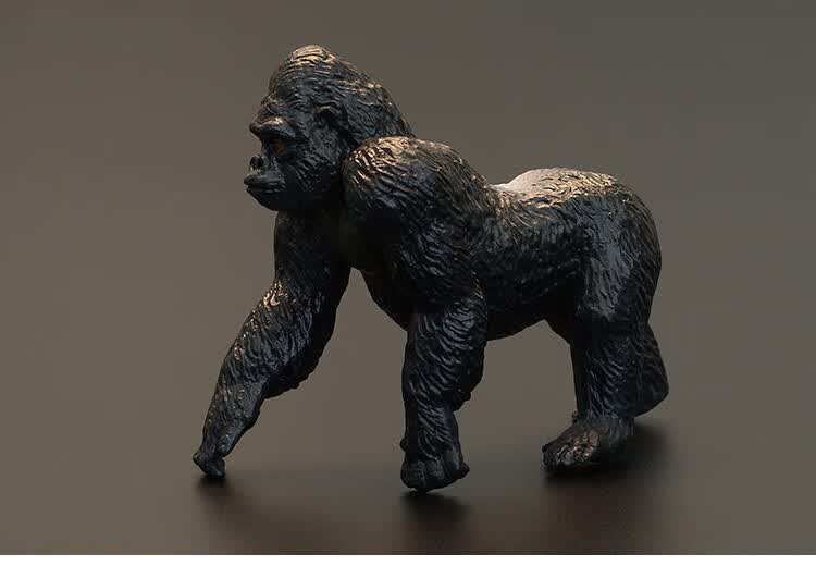 实心儿童动物模型套装动物玩具大猩猩猴子猿猴黑猩猩认知礼物银背大