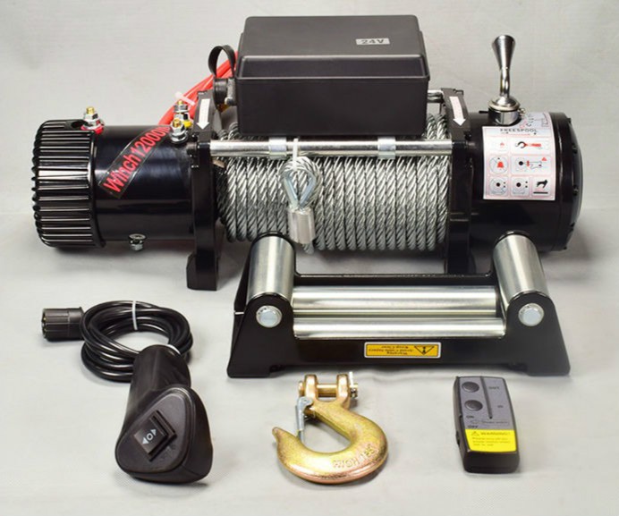 家用吊机电动绞盘12v车载小吊机24v电动葫芦卷扬机越野车自救汽车12v