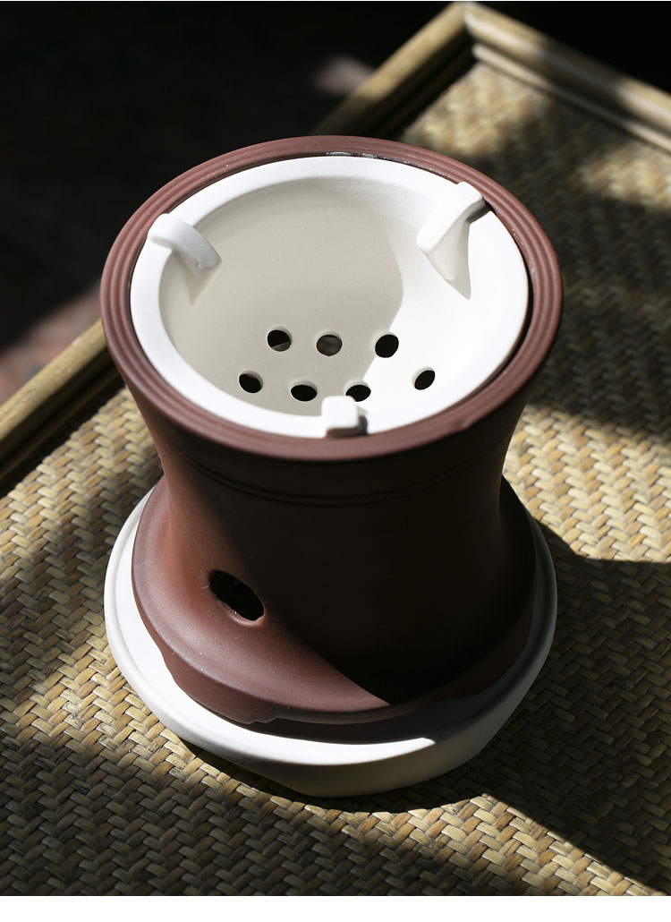 红泥炭炉日式煮茶炉家用电陶改装两用潮汕功夫茶老式碳火煮水炉红泥