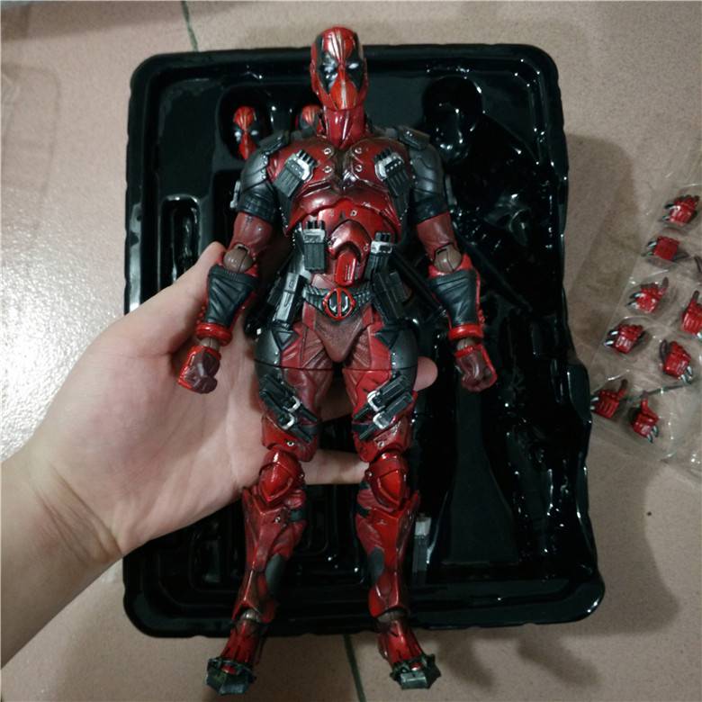 死侍布衣手办q版pa改死侍16瑞恩雷诺兹关节可动写真布衣汽车摆件模型