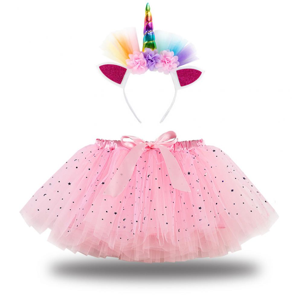 楚歌质优品 童装女童半身裙星星月亮网纱儿童裙子送翅膀tutu裙蓬蓬裙