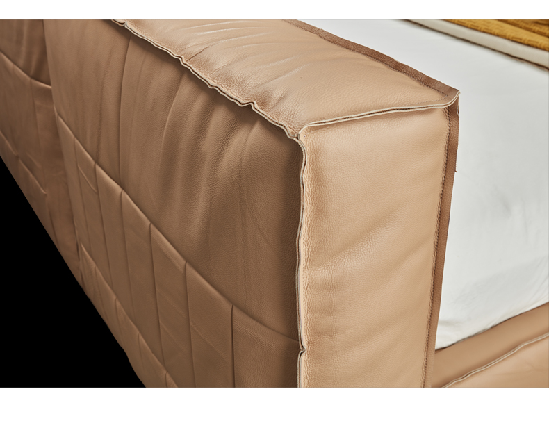 丽星意式轻奢真皮床18m卧室全真皮软床现代个性同款ler60图片色1800mm