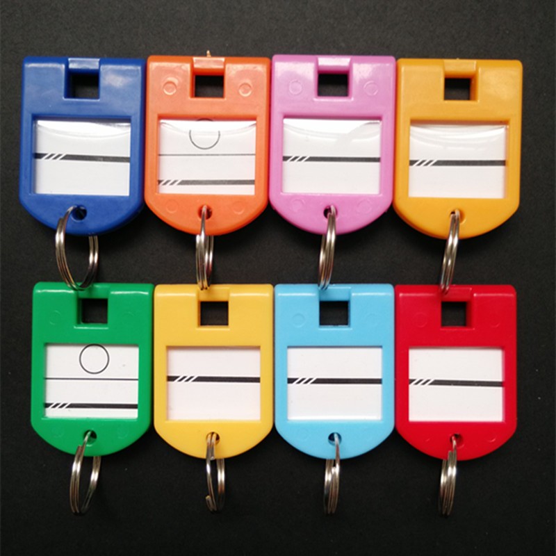 阮氏彩色钥匙标识牌分类牌锁匙扣编号牌可写字标牌30个牌