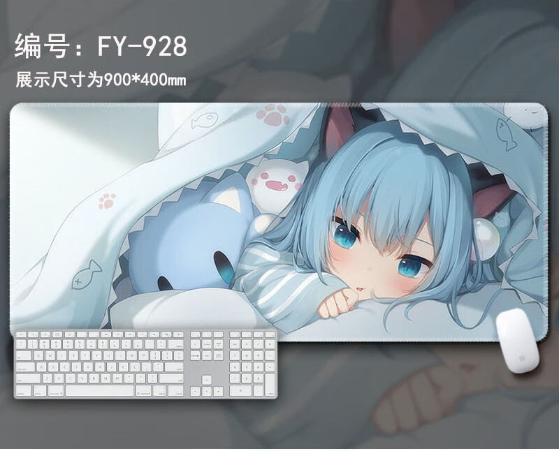 2022新款鼠标垫动漫美女二次元多川动漫鼠标垫超大号二次元少女定制