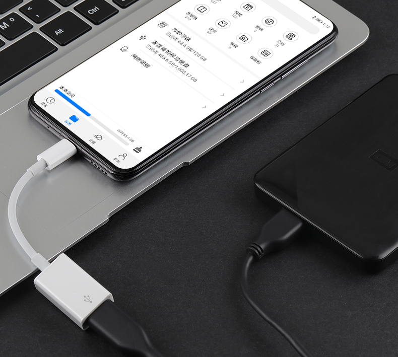 华为otg转接头mate30pro手机连接硬盘typec转usb30通用u盘转换器数