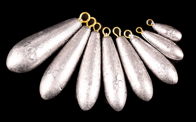 串钩铅坠带环水滴形柳叶形铅坨抛竿海竿路亚柳叶环重海钓船钓柳叶铅10