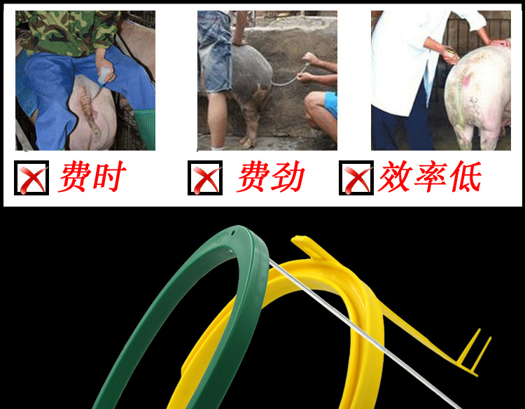 母猪配种架配种器配猪 器猪用自动输精夹输精支架猪背夹辅助设备 大号