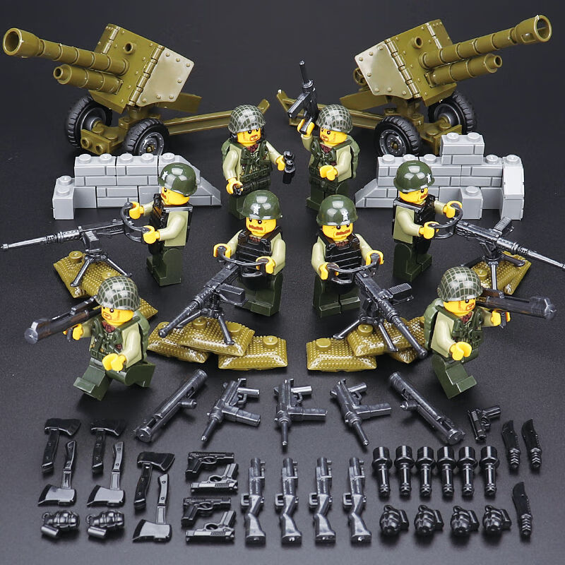 乐··高(lego)男孩积木抗美援朝志愿军八路军红军拼装二战军事人仔