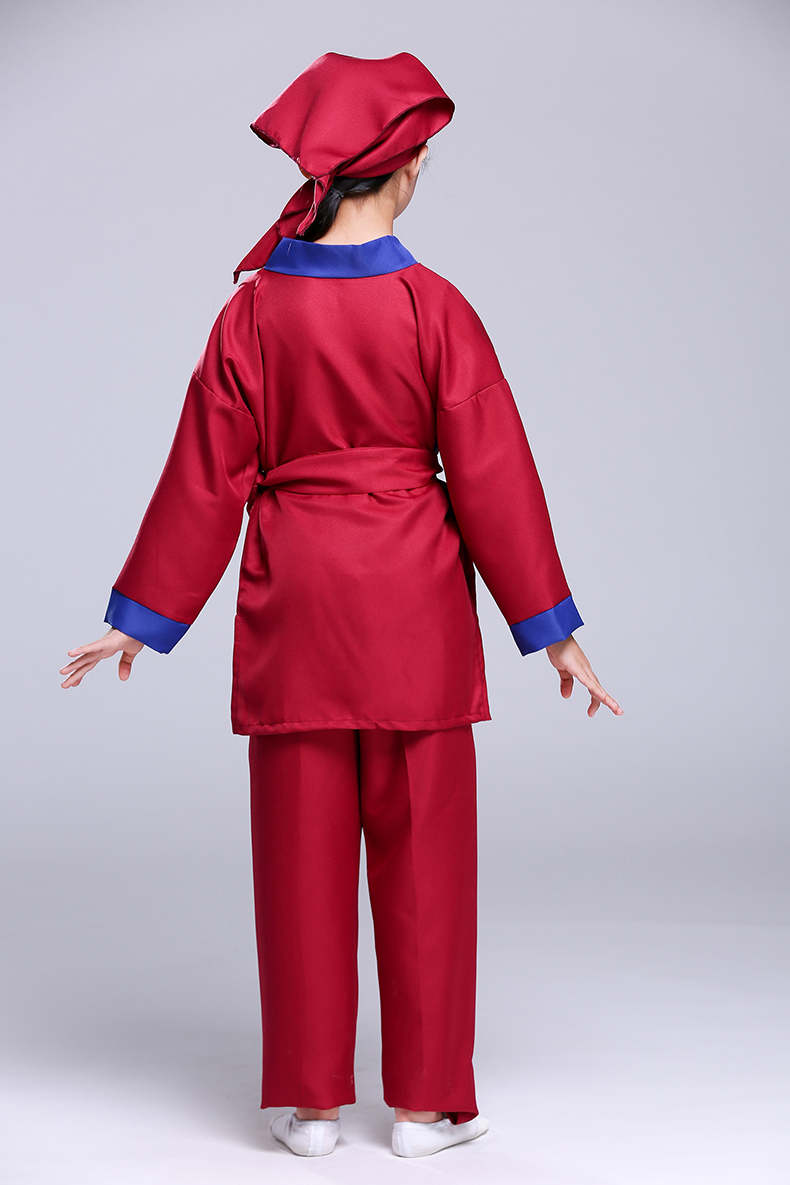 北方虎店小二古代儿童装古代酒保平民百姓下人杂役女童仆人店小二表演