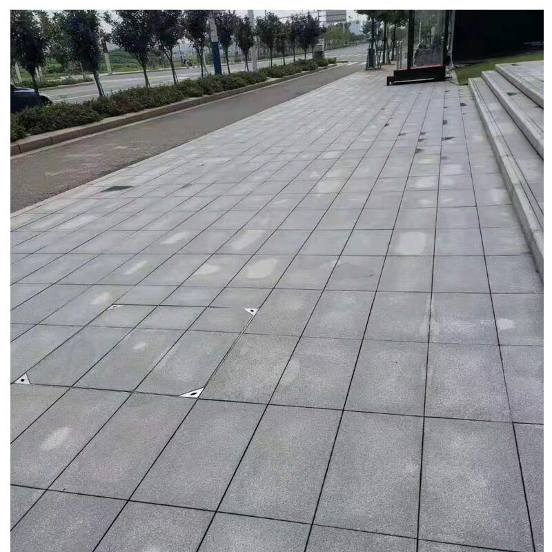 花岗岩石材芝麻灰黑荔枝光面麻大理石广场地铺砖芝麻白火烧板楼梯踏步