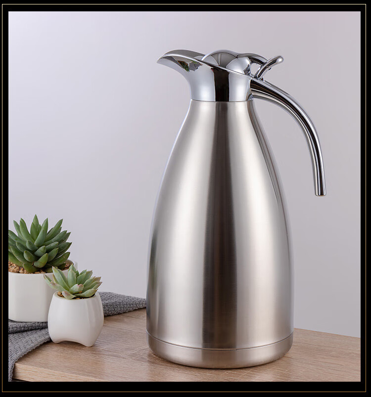 壶2l家庭居暖瓶壶办公室咖啡壶热水瓶暖水壶304内胆2升保温瓶合金柄t