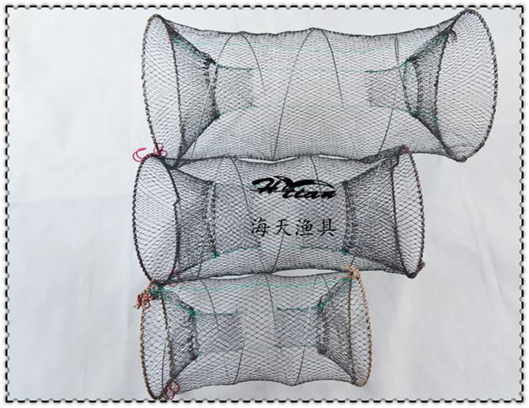 折叠弹簧捕鱼网捕乌龟甲鱼笼虾笼捕虾迷魂阵扑鱼网 直径60cm 密眼直径