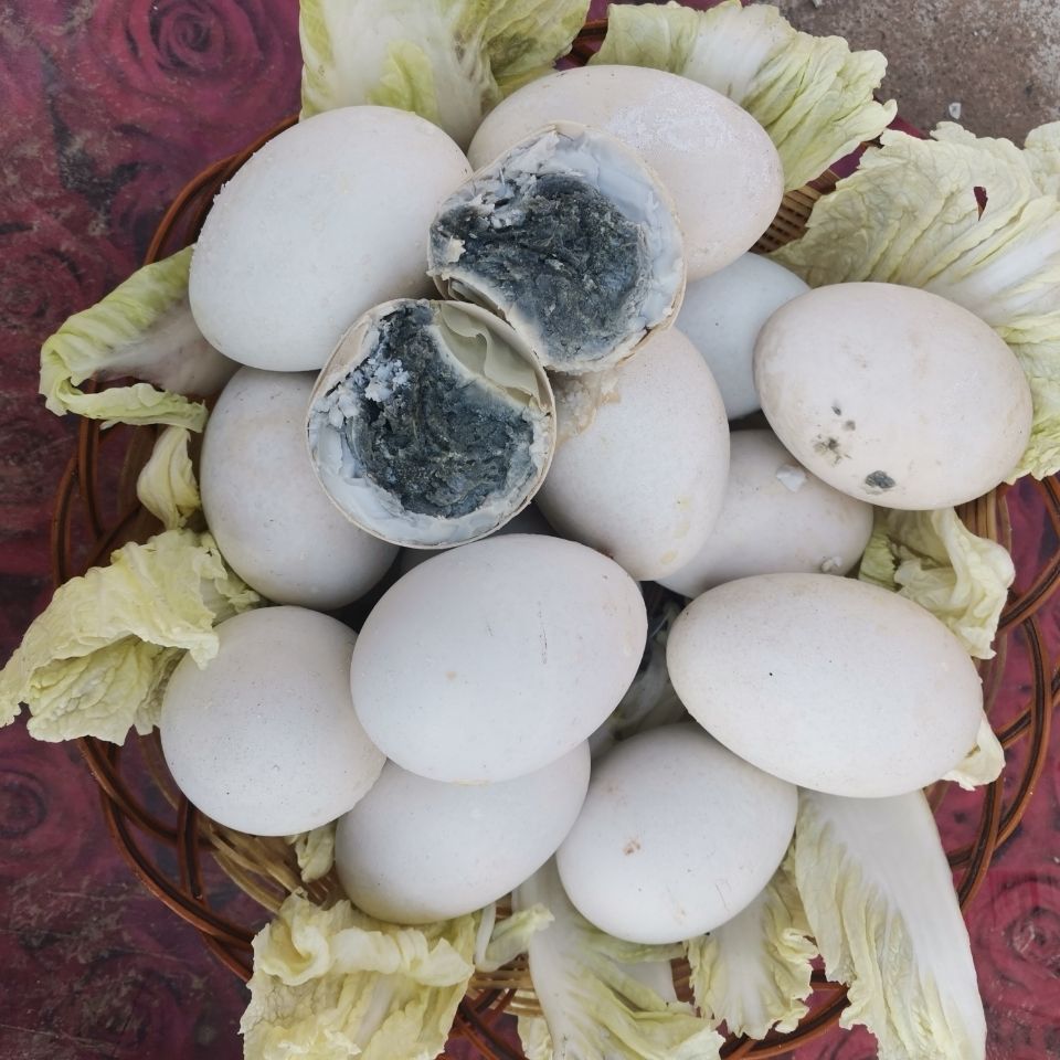 农家腌制臭咸鹅蛋黑心起沙大个头鹅蛋特大装新鲜臭熟鹅蛋 臭鹅蛋6枚
