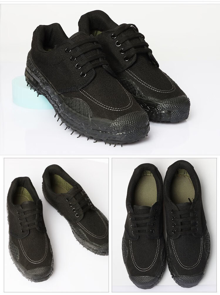 军工鞋3517工地劳保男女耐磨品防臭民工防滑潮解放鞋 黑色 35 改良版