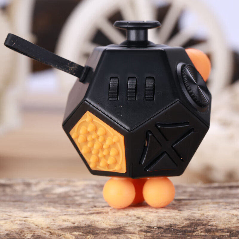 解压骰子十二面 fidget toy减压手柄骰子捏捏乐发泄无聊多动症玩具