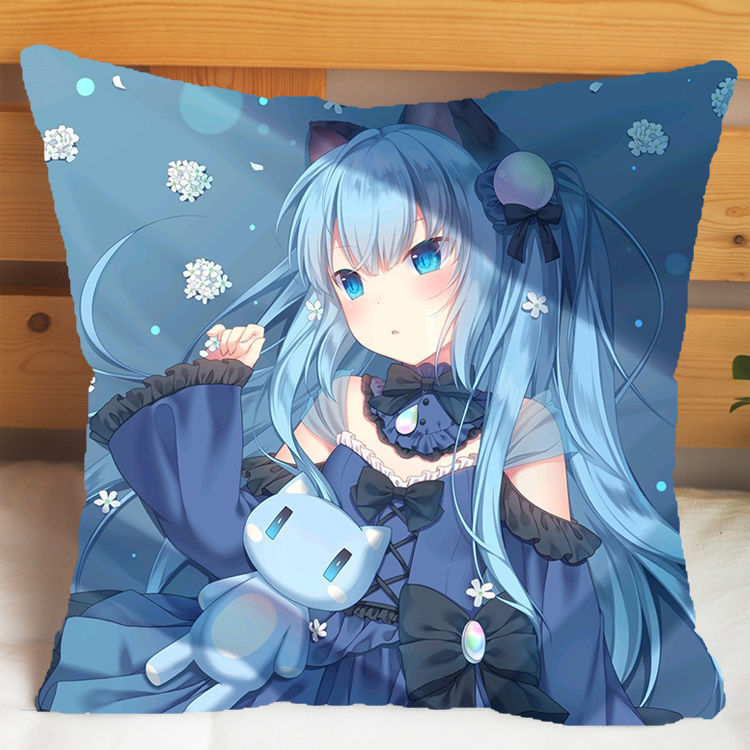 贝兰蓓儿猫羽雫抱枕猫耳娘二次元周边卡通靠垫男女朋友生日礼物枕套