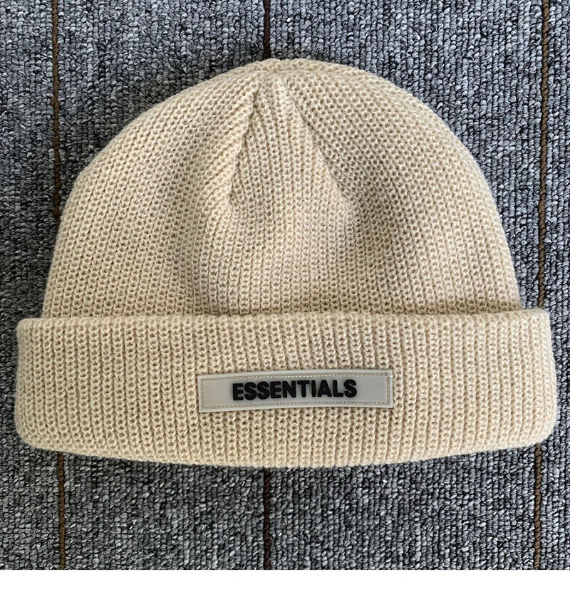 针织帽秋冬季男潮流高街头复线冷帽毛线针织帽子女fog针织帽半包耳酒