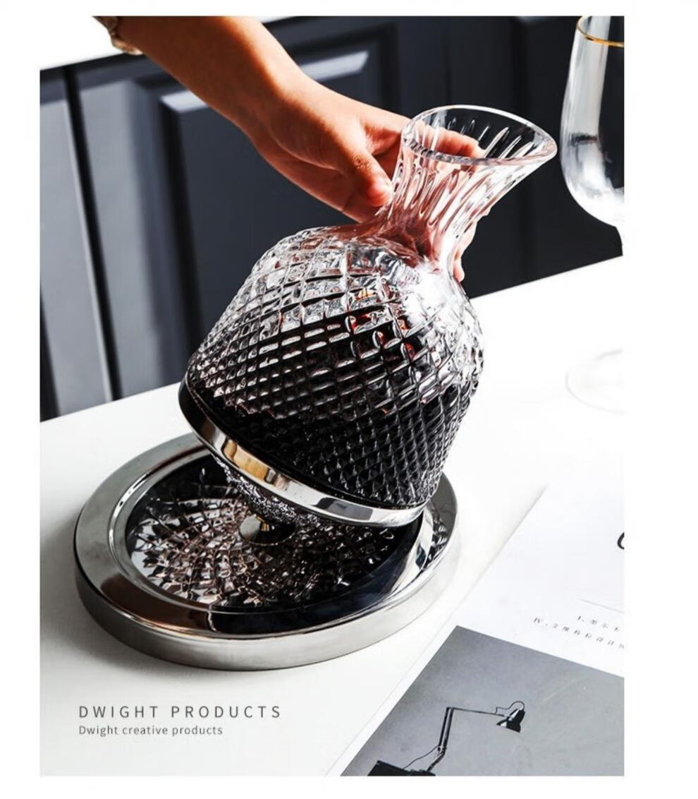 自动醒酒器醒酒器自动摇晃公平分酒器商用洋酒套装红酒家用水晶醒酒壶