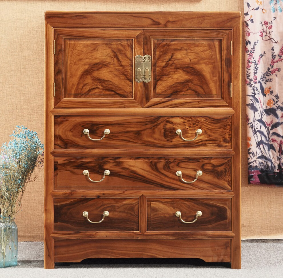 香樟木箱柜斗柜整板老樟木料顶箱柜收纳柜防虫防潮防蛀开门箱柜90长48